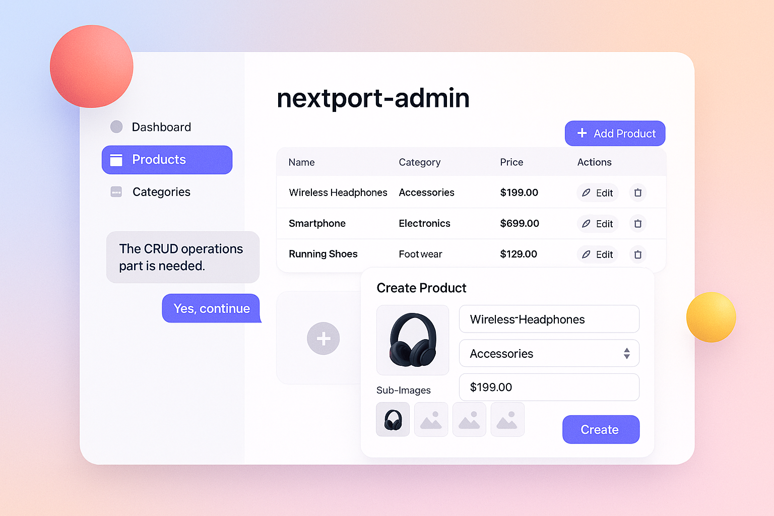 Project nextport-admin