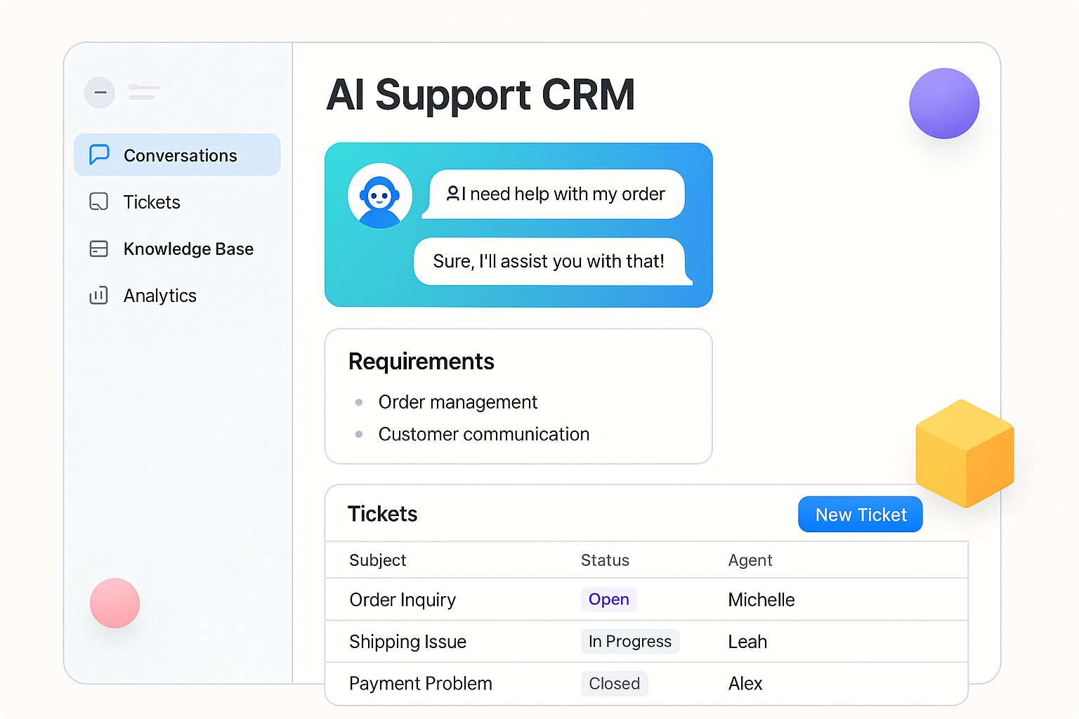 AI Support CRM