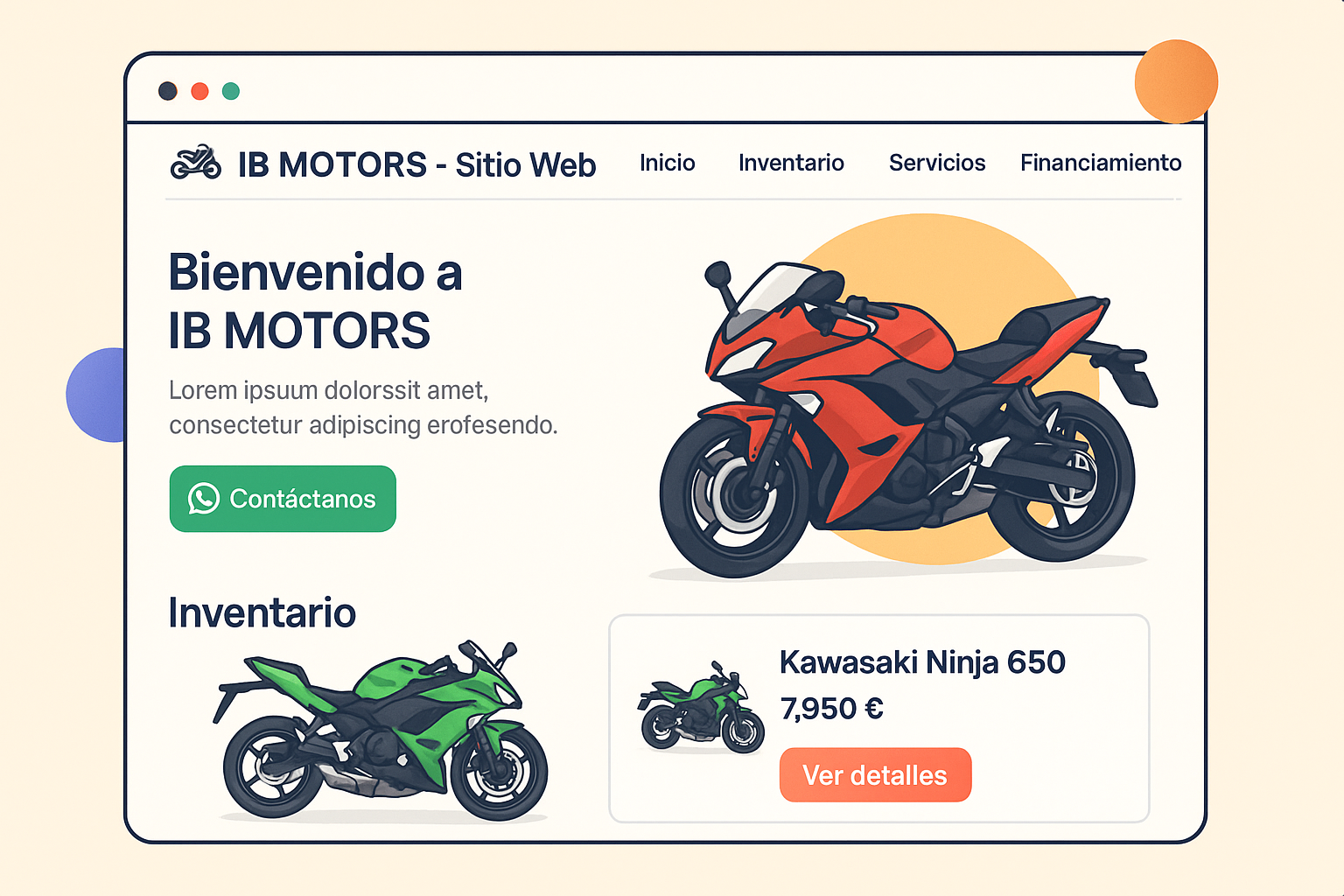 IB MOTORS - Sitio Web