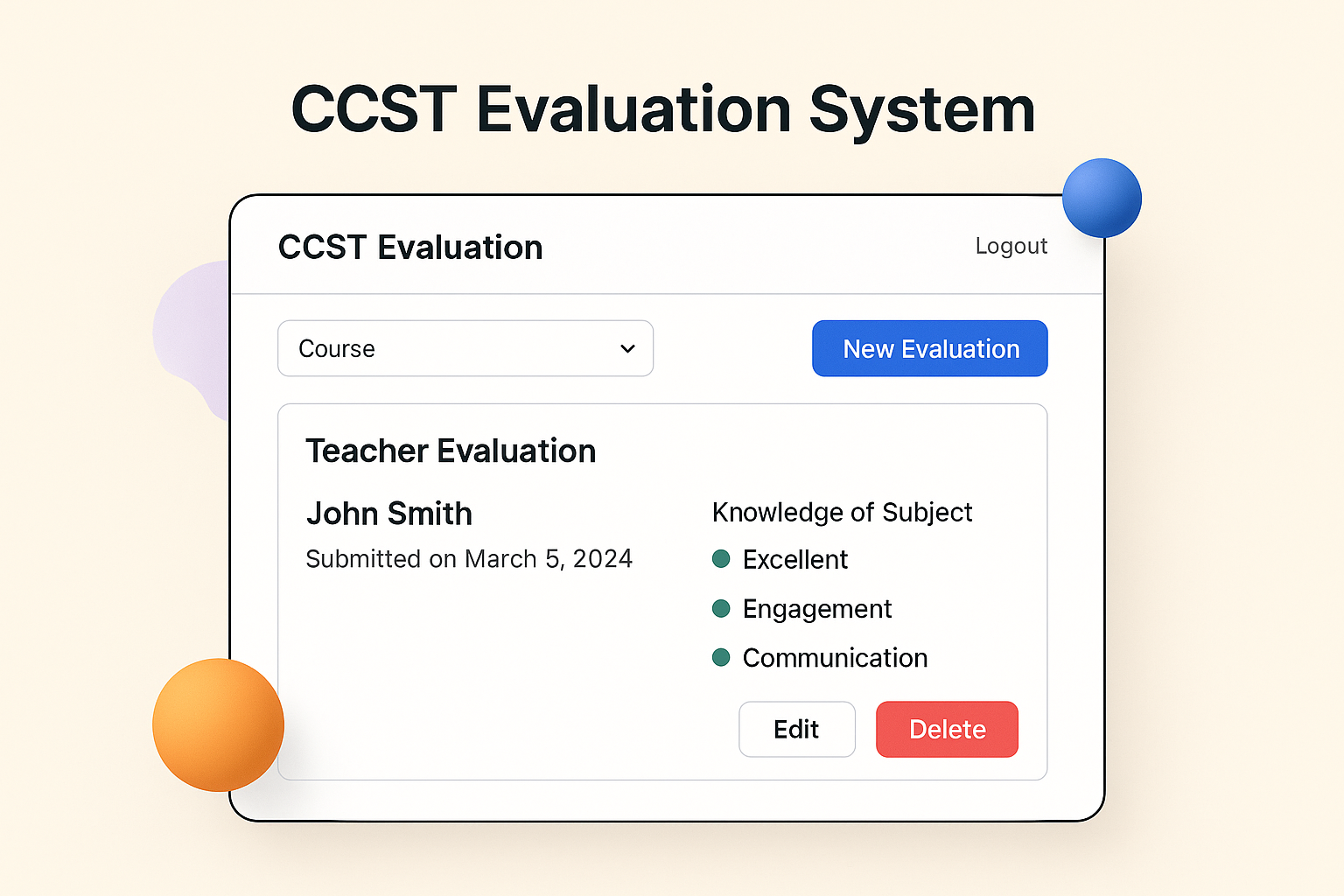 CCST Evaluation System