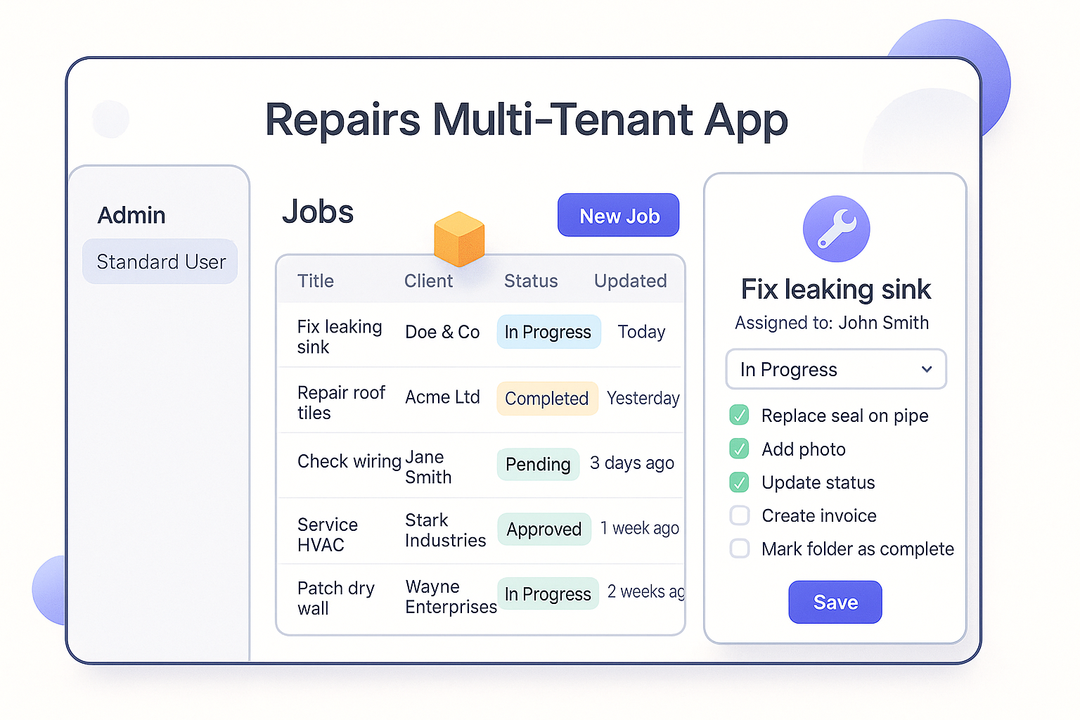 Repairs Multi-Tenant App