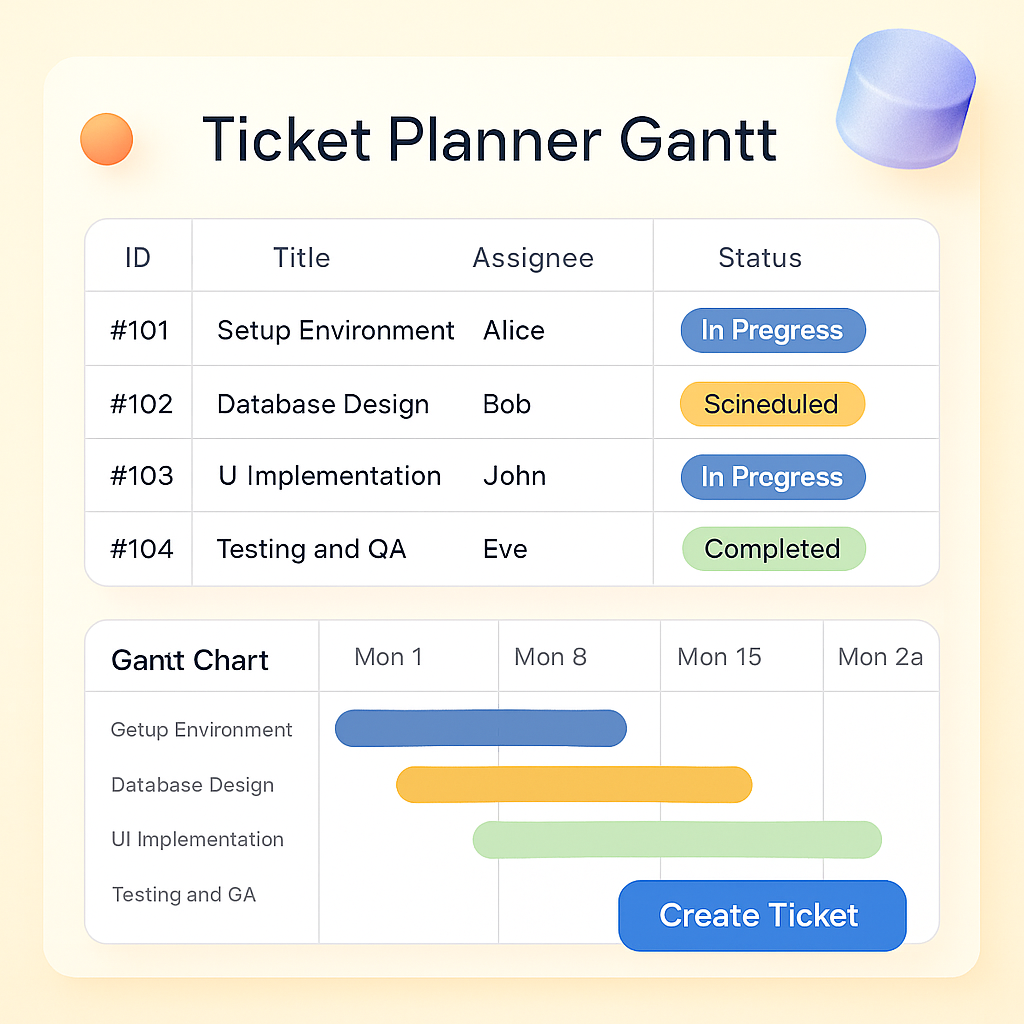 Ticket Planner Gantt
