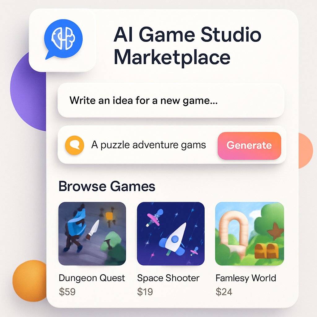 AI Game Studio Marketplace
