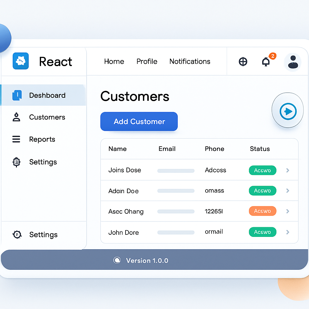 React Admin Template