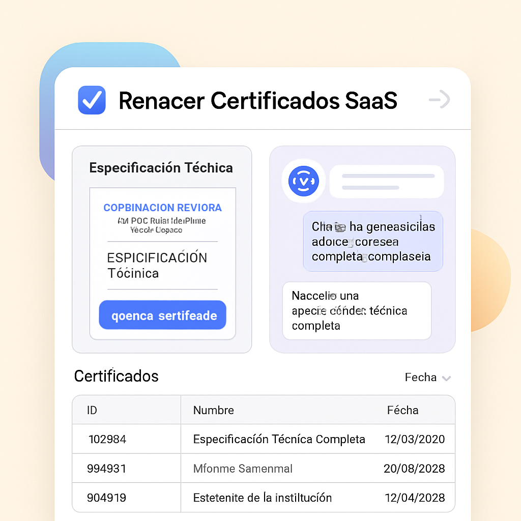 Renacer Certificados SaaS