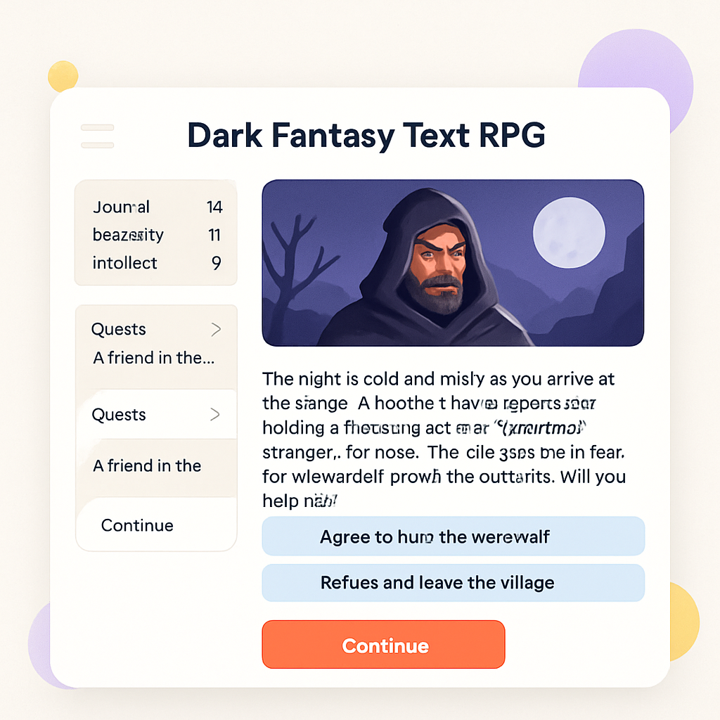 Dark Fantasy Text RPG