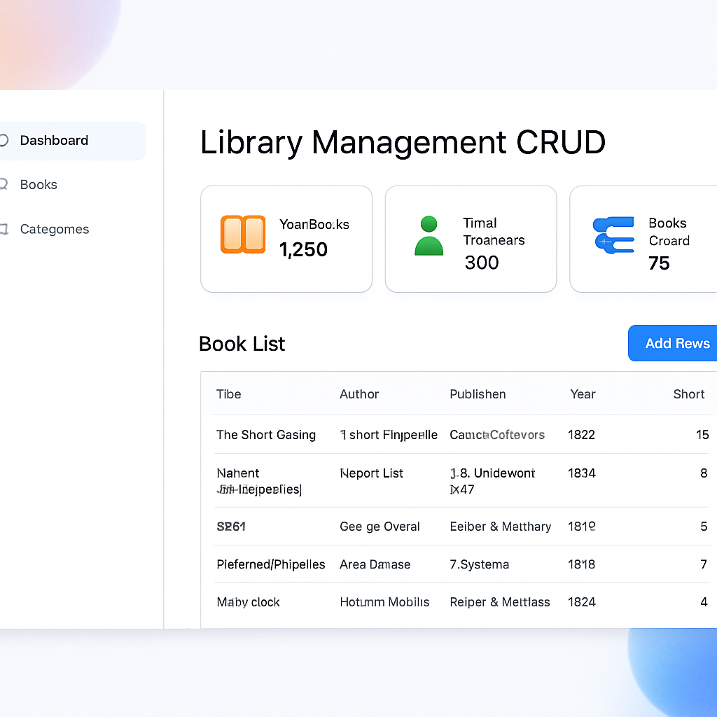 Library Management CRUD