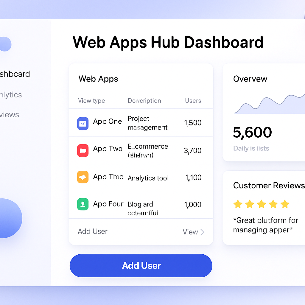 Web Apps Hub Dashboard