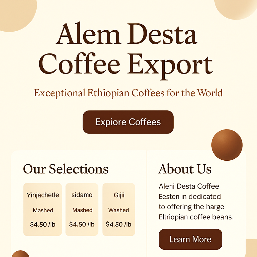 Alem Desta Coffee Export Site
