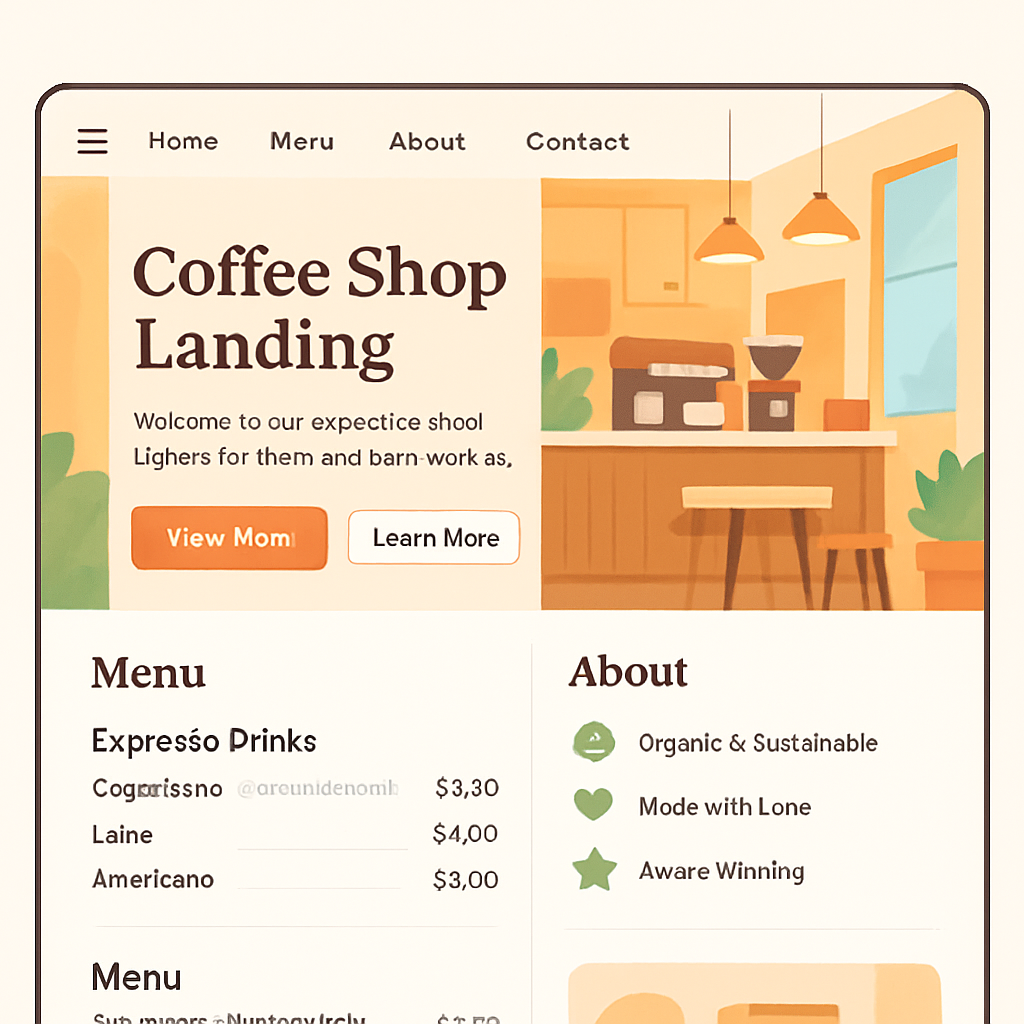 Coffee Shop Landing