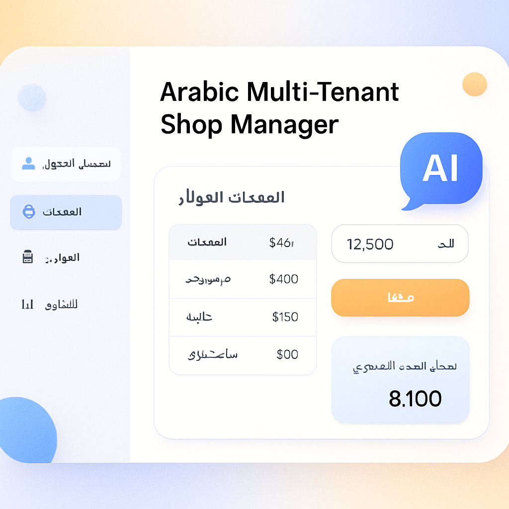 Arabic Multi-Tenant Shop Manager