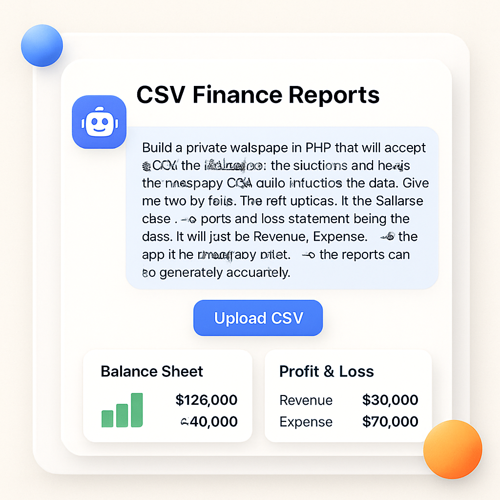 CSV Finance Reports