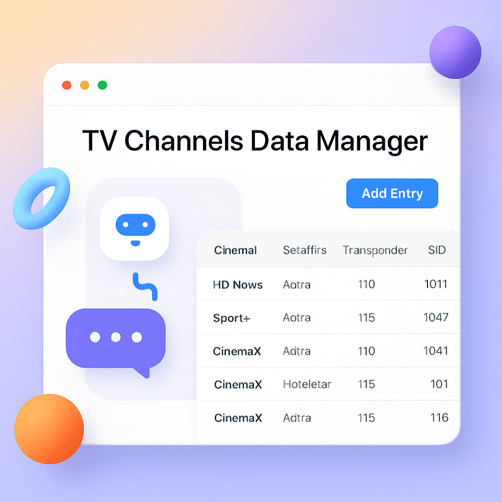 TV Channels Data Manager