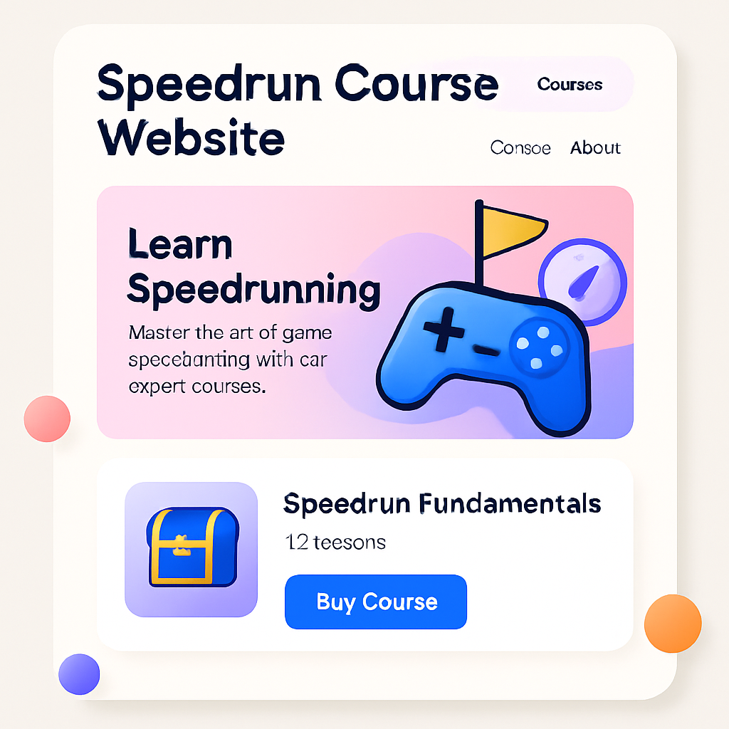 Speedrun Course Website
