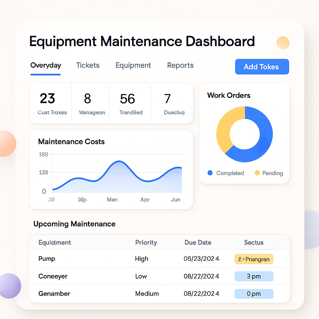 Equipment Maintenance Dashboard
