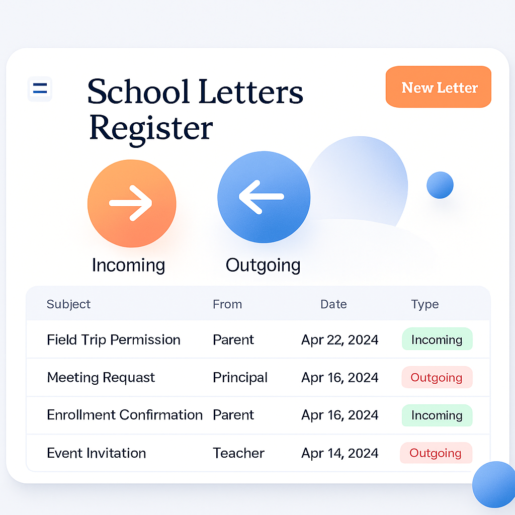 School Letters Register