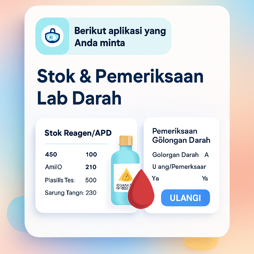 Stok & Pemeriksaan Lab Darah