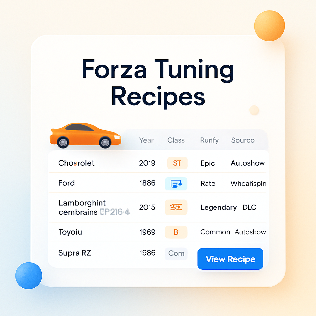 Forza Tuning Recipes