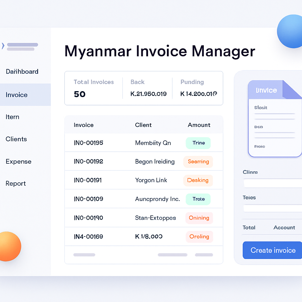 Myanmar Invoice Manager
