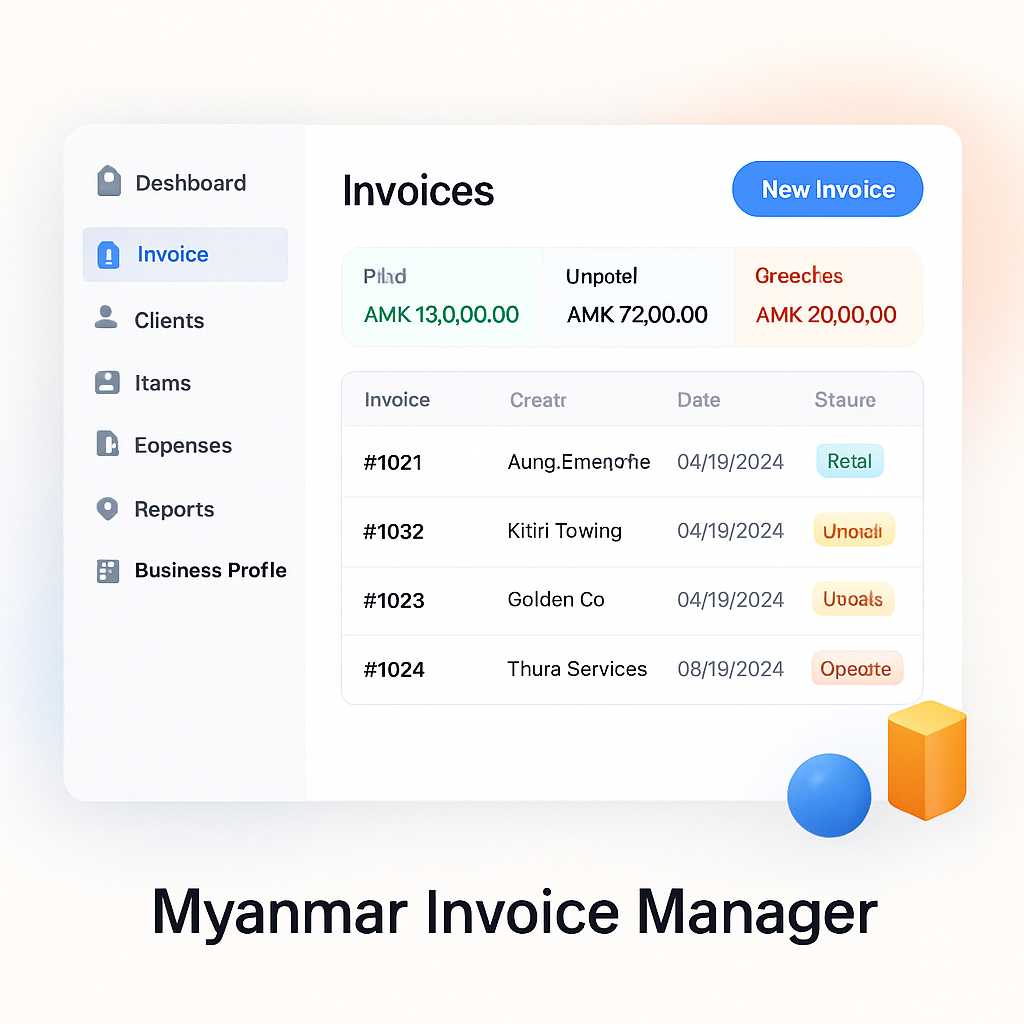 Myanmar Invoice Manager
