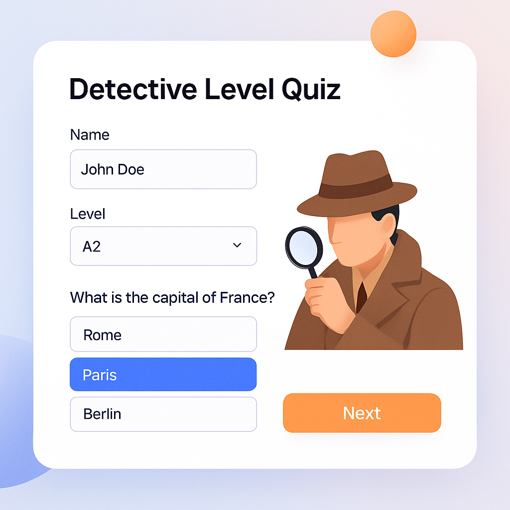 Detective Level Quiz