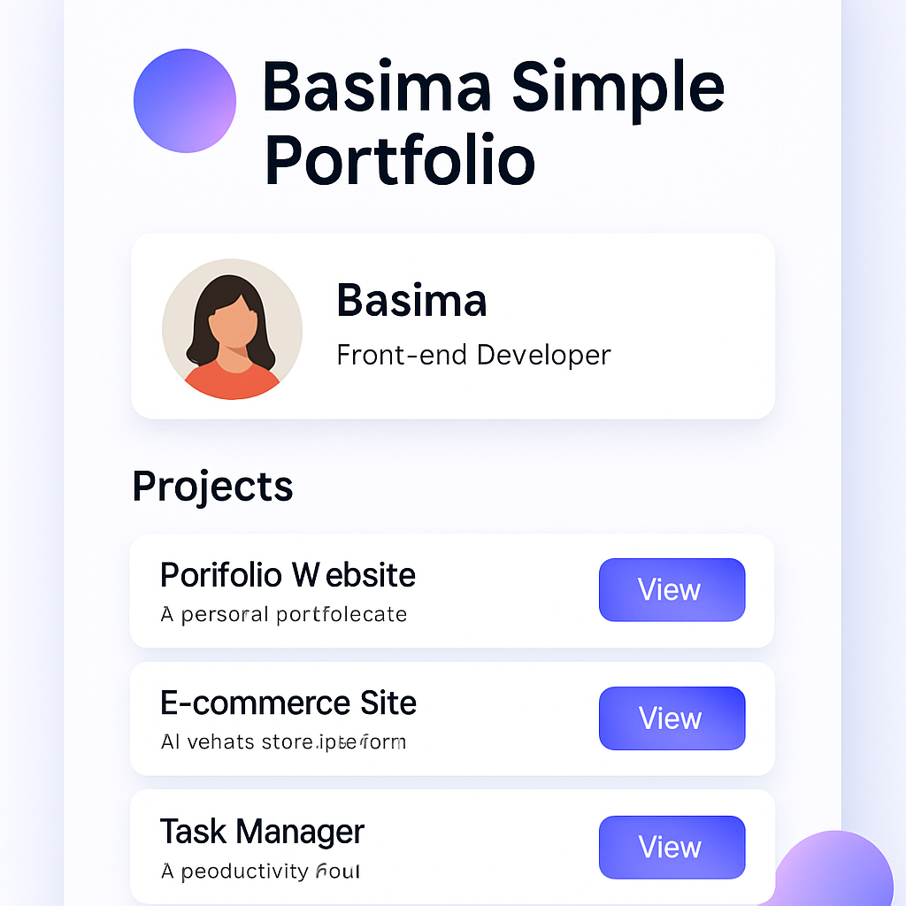 Basima Simple Portfolio