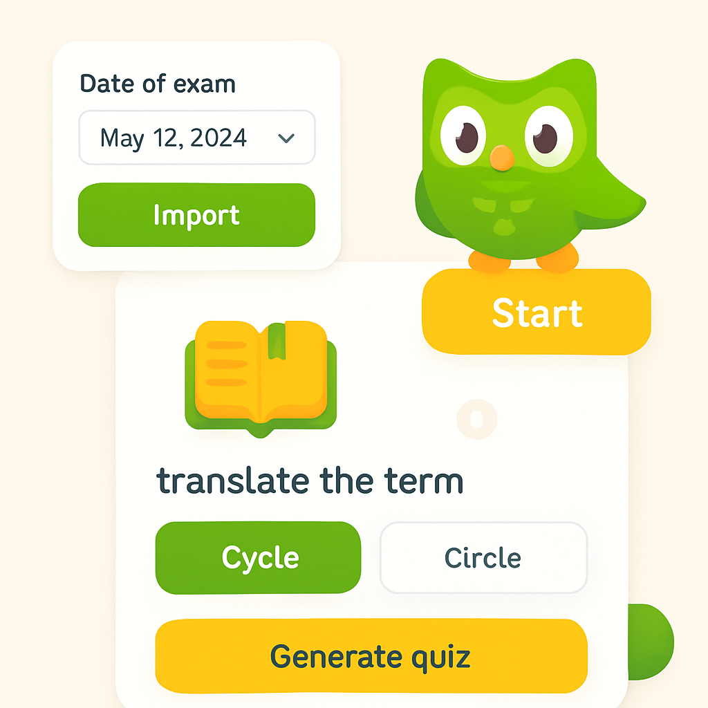 Duolingo Style Study App