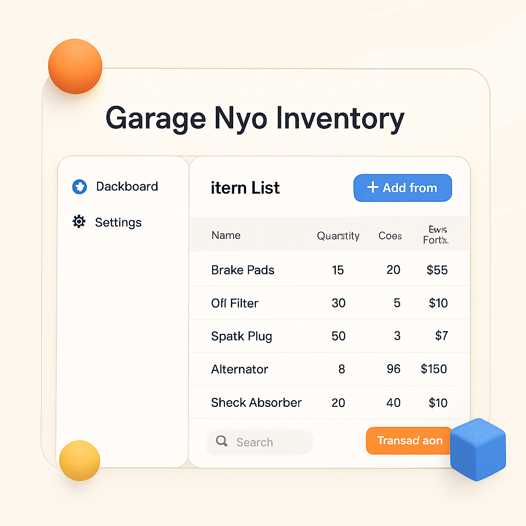 Garage Nyo Inventory