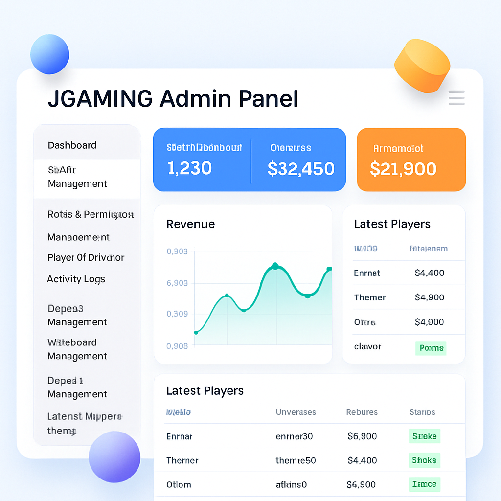 JGAMING Admin Panel