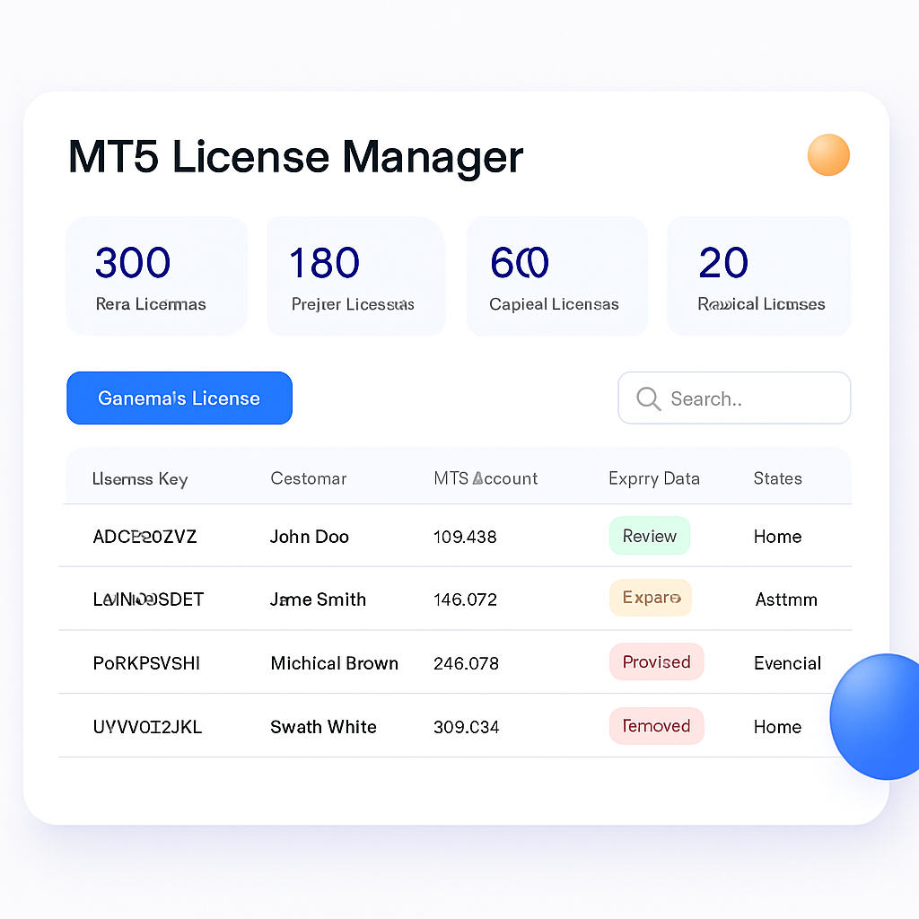 MT5 License Manager