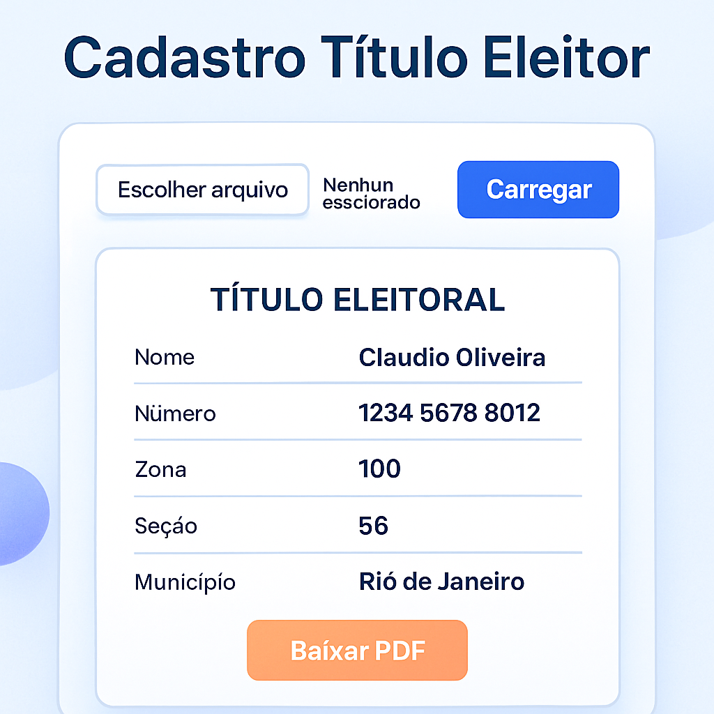 Cadastro Titulo Eleitor