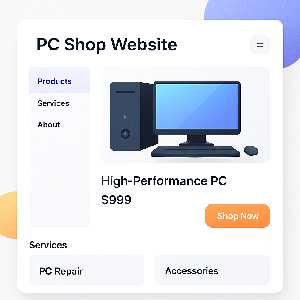 PC Shop Website