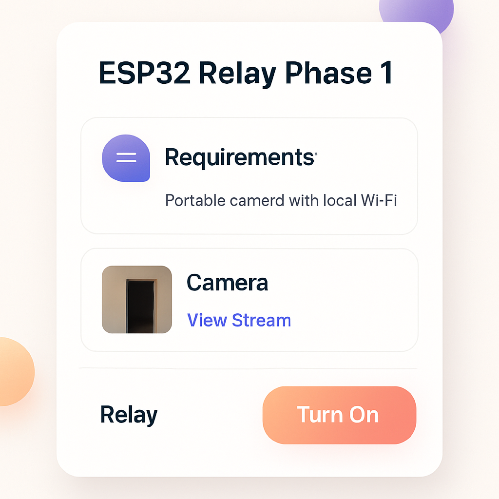 ESP32 Relay Phase 1