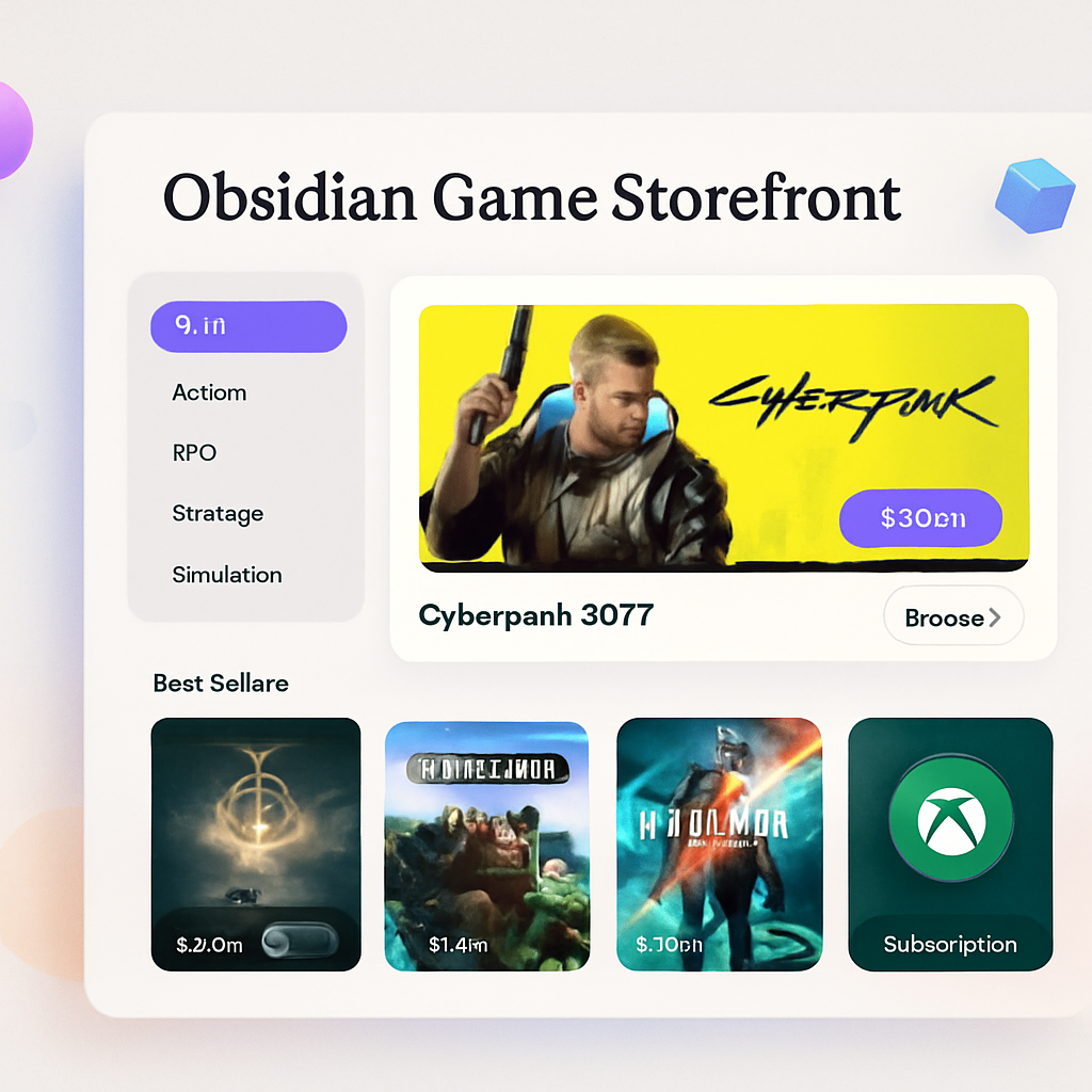 Obsidian Game Storefront