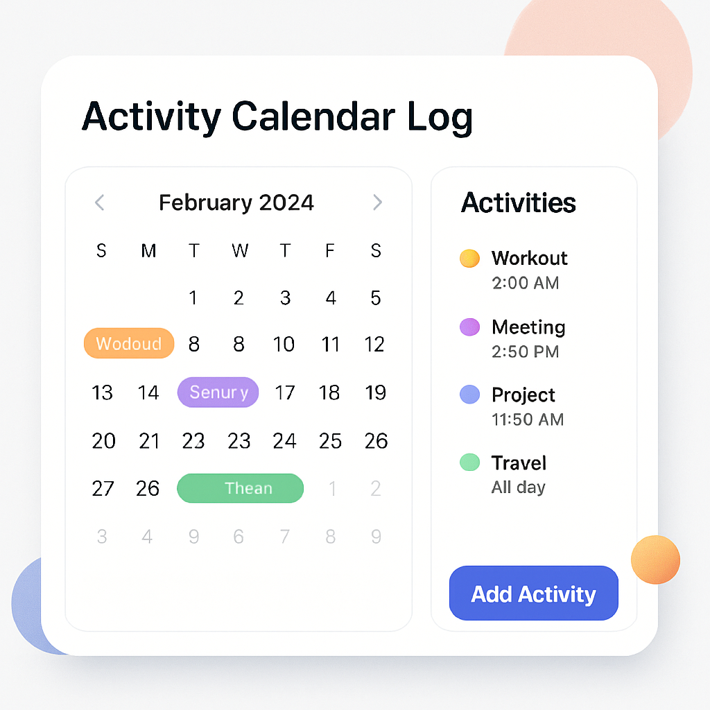 Activity Calendar Log